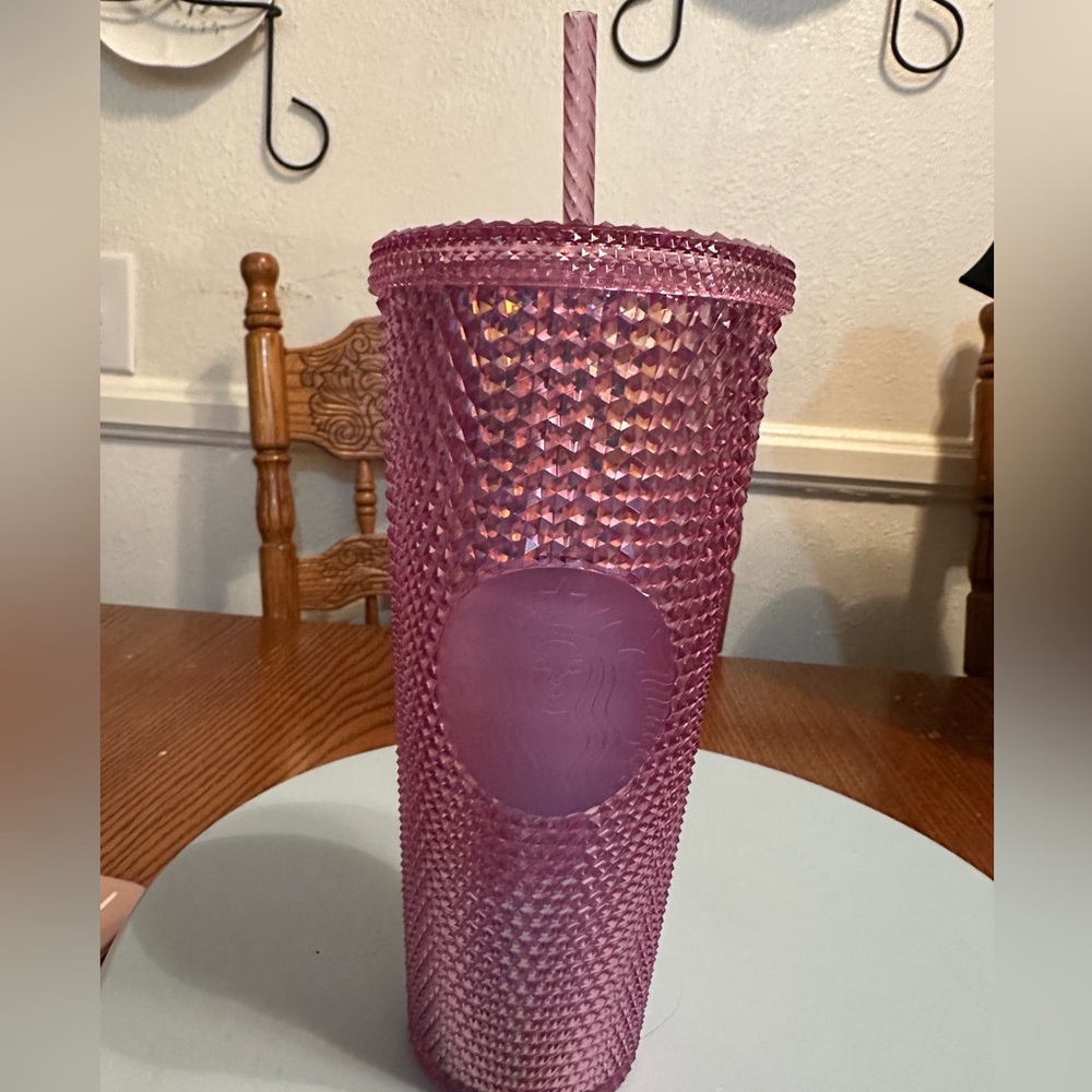 Starbucks Walt Disney World studded pink 24 ounce cold Tumblr